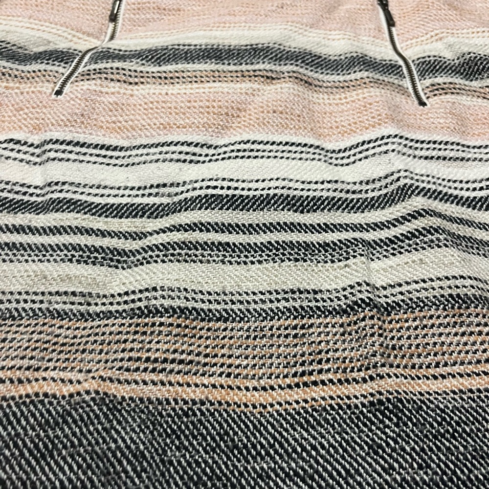 LOFT Pink and Gray Tweed Frayed Chic Pencil Skirt Casual Resort Wear - Picture 4 of 7